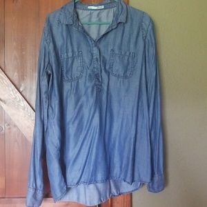 Long sleeve denim shirt